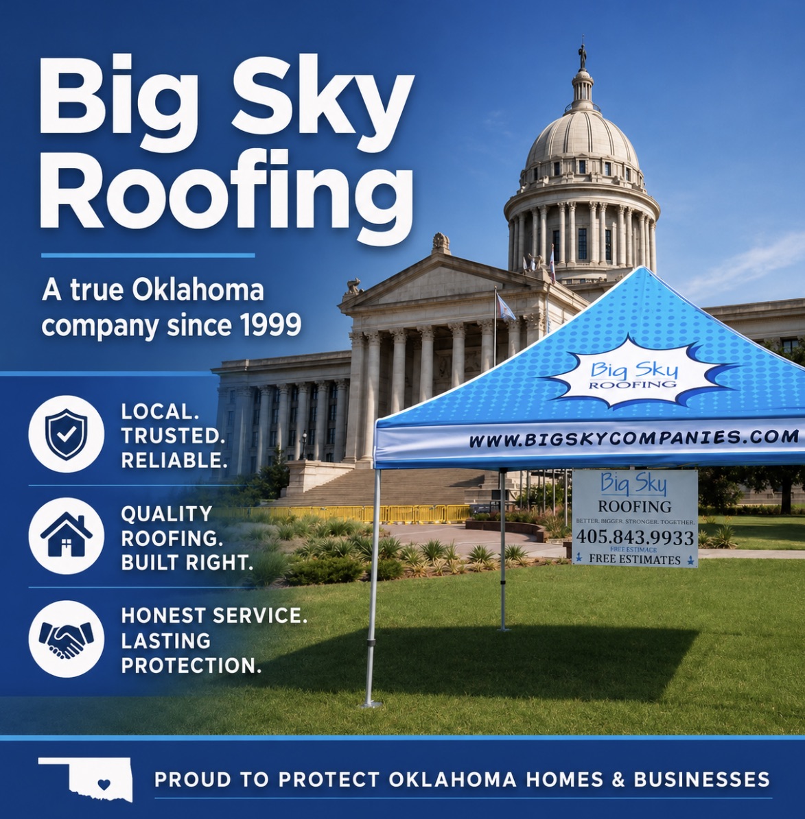 Big Sky Roofing Oklahoma brand creative