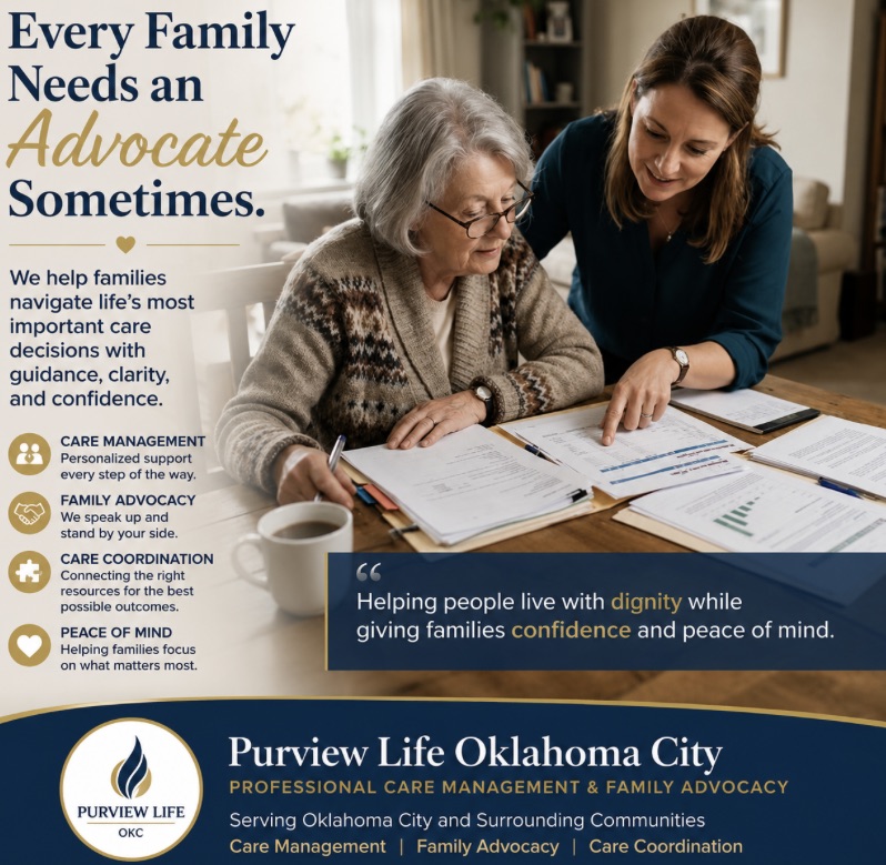 Purview Life LinkedIn creative about family advocacy